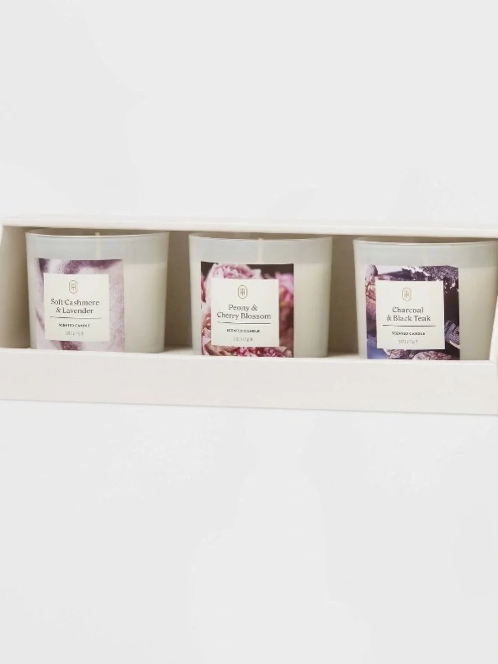 Threshold set of 3 Luxury Scented Candle Trio - Soft White Gift Set